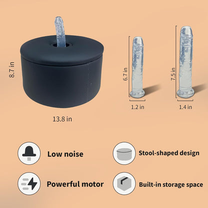 Black Stool Thrusting Sex Machine With Remote Control