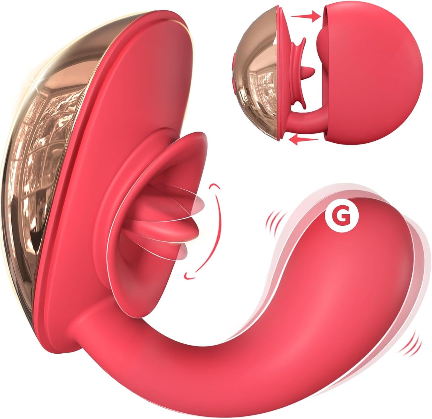 Flirting Vibrating Egg Dual Function Stimulation Vibration Licking Clitoral Big mouth