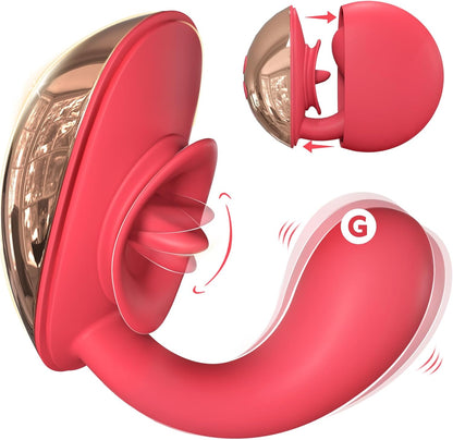 Flirting Vibrating Egg Dual Function Stimulation Vibration Licking Clitoral Big mouth