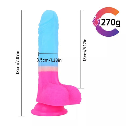 7.09‘’ Strap-on Dildo Leopard Belt For Lesbian Couple