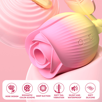 Rose Hand-Held Sucking Vibrating Vibrator