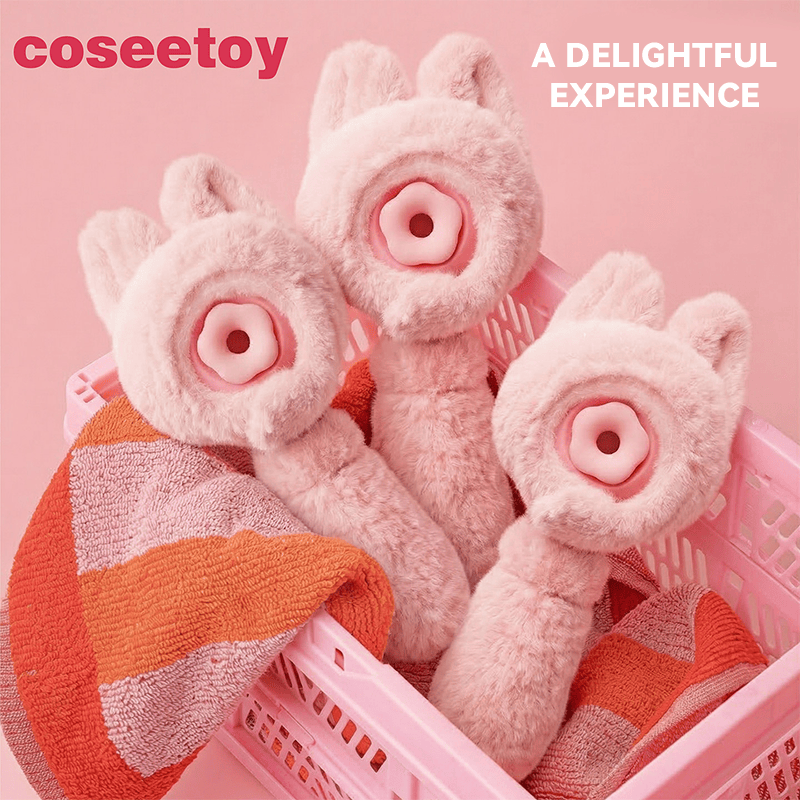 CoseeToy Fluffy Bunny Dual-Mouth Suction & Vibration Toy