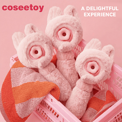 CoseeToy Fluffy Bunny Dual-Mouth Suction & Vibration Toy