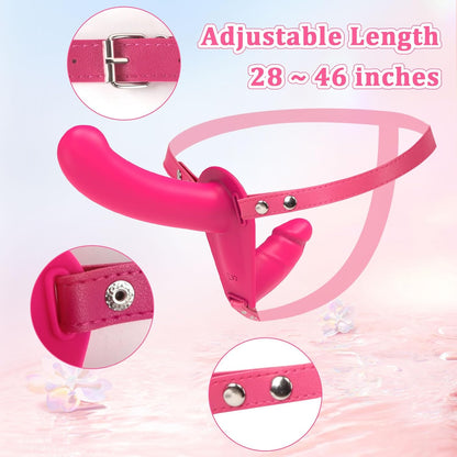 6.3‘’ Lesbian Strap-on Dildo Vibrator Double-ended Dildo with Remote Control