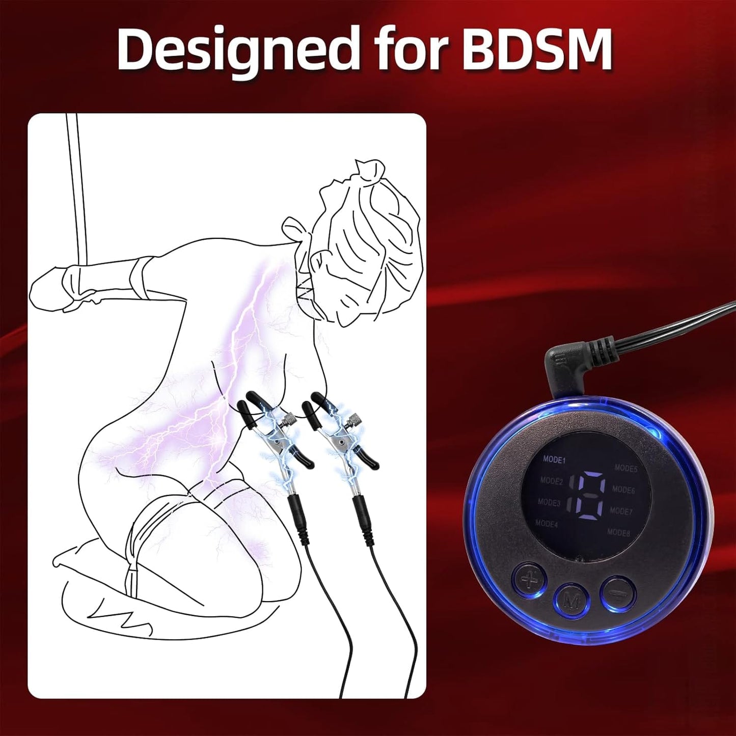 Electric Shock Nipple Clitoral Clip Chain