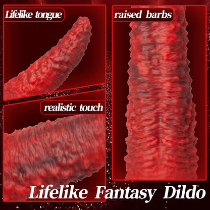 9.5‘’ Realistic Monster Tongue Thrusting Dildo Vibrator With Remote Control