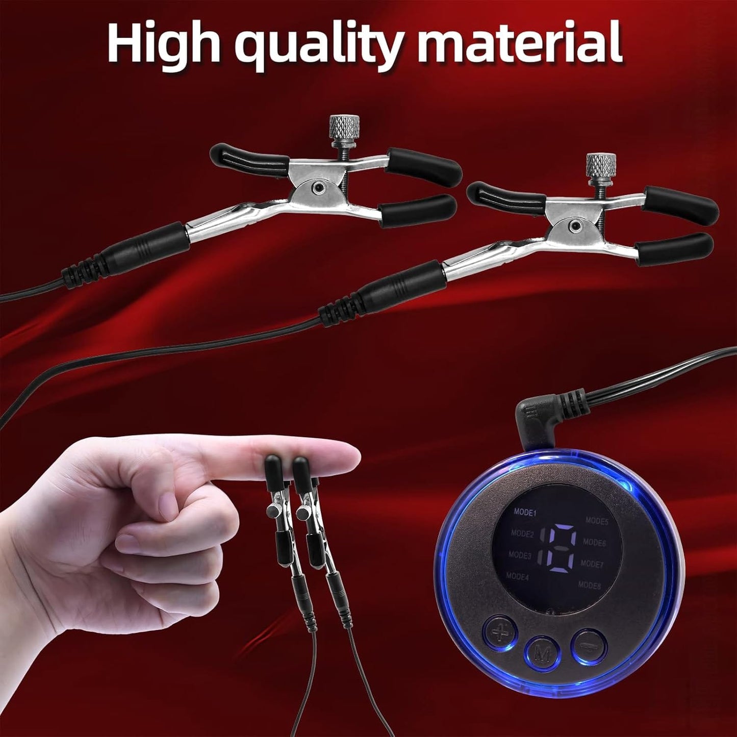 Electric Shock Nipple Clitoral Clip Chain