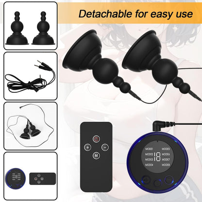 Electric Shock Silicone Nipple Stimulator with Remote Control