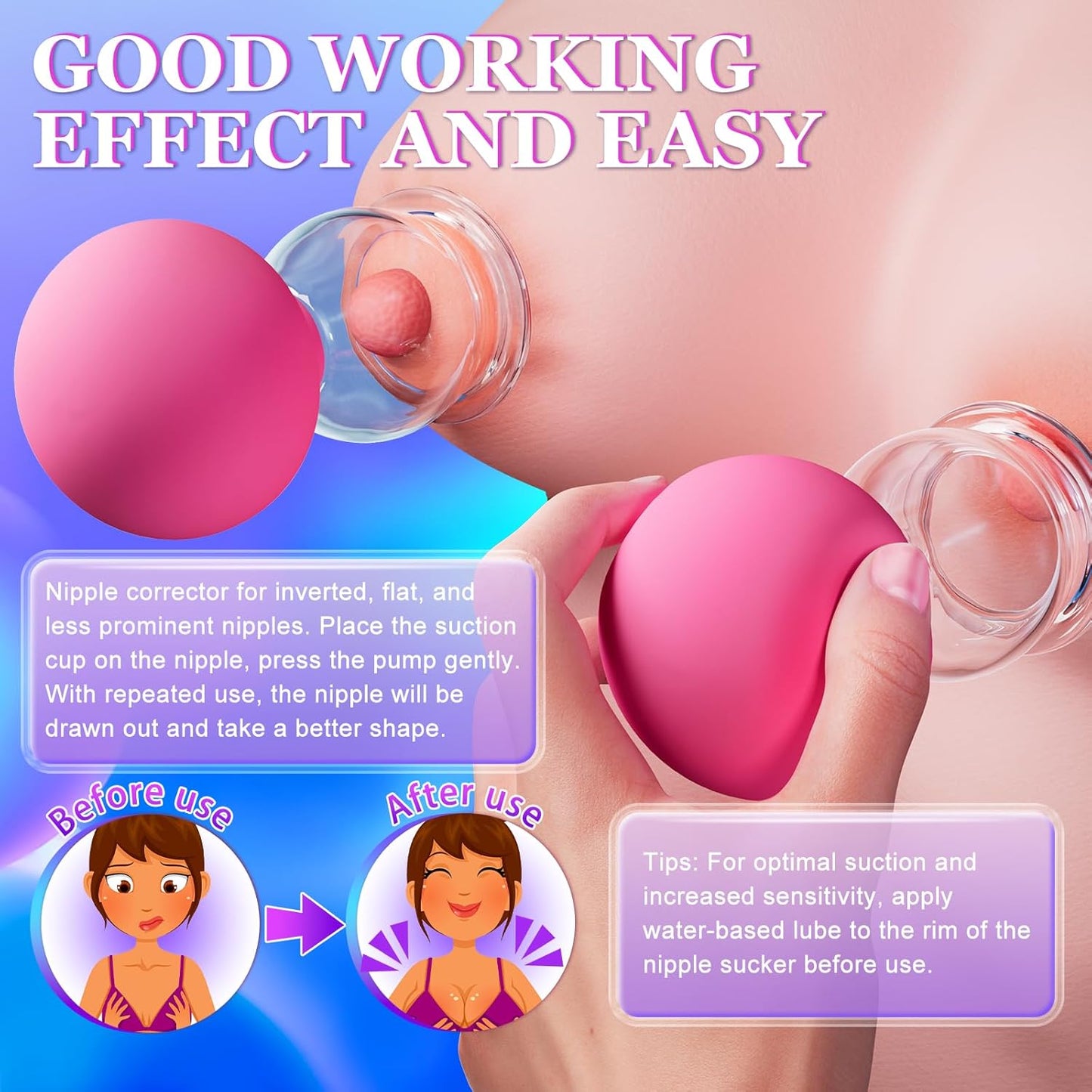 BDSM Manual Suction Nipple Stimulator (1 Pair)