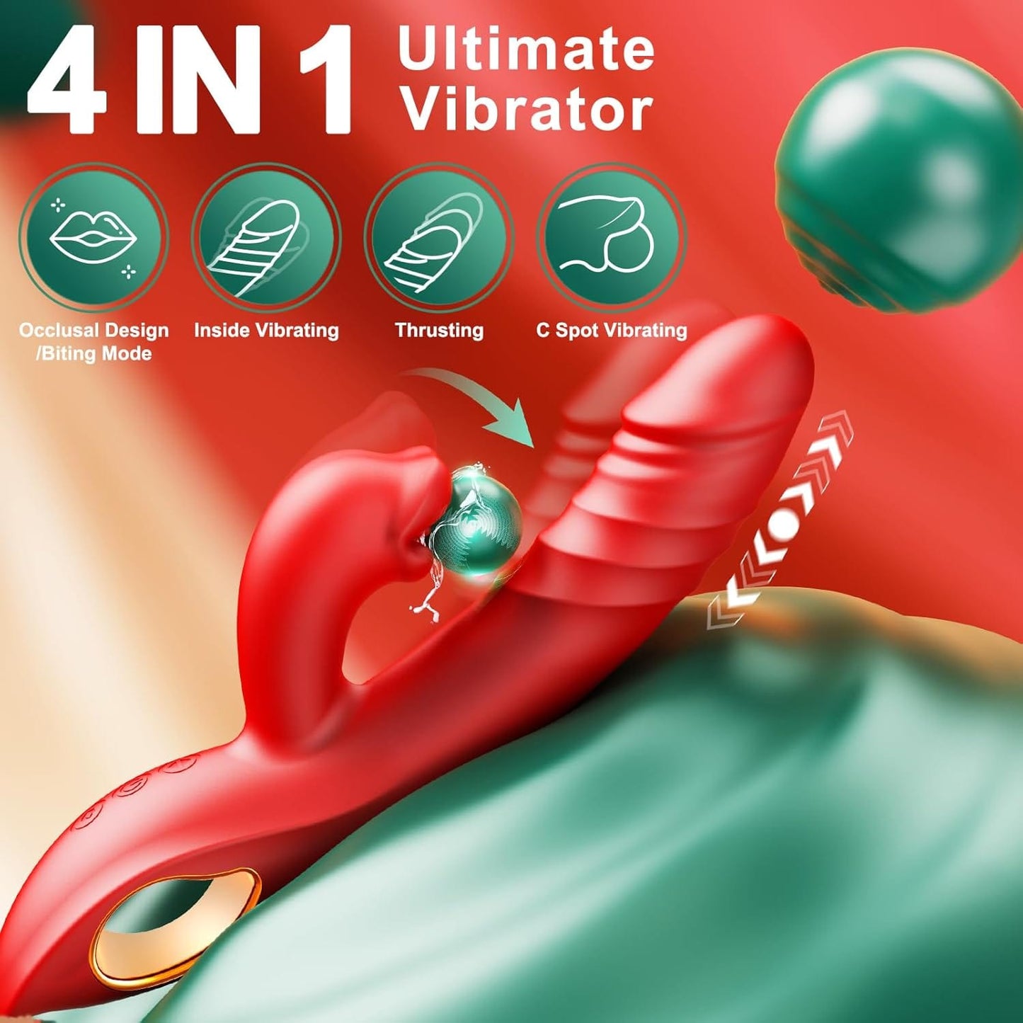 G Spot Vibrators Tongue Clitoral Stimulator Thrusting Dildo