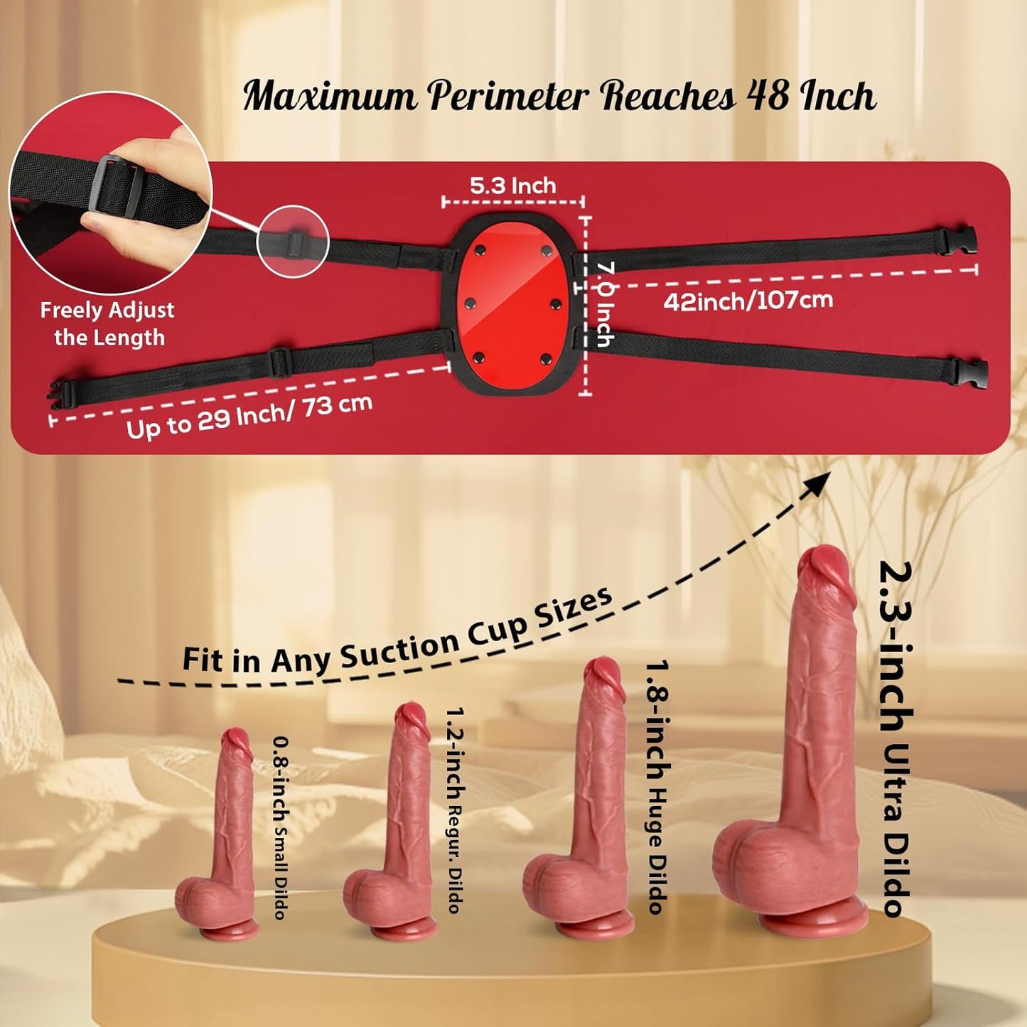 Strap On Harness Dildo Holder for Chair Swing Pillow Sofa Cushion