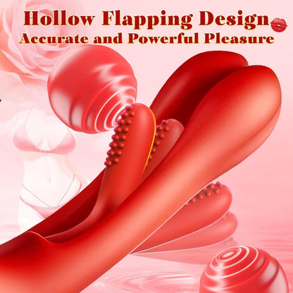 3 IN 1 Rabbit Flapping G Spot Clitoral stimulation Vibrator