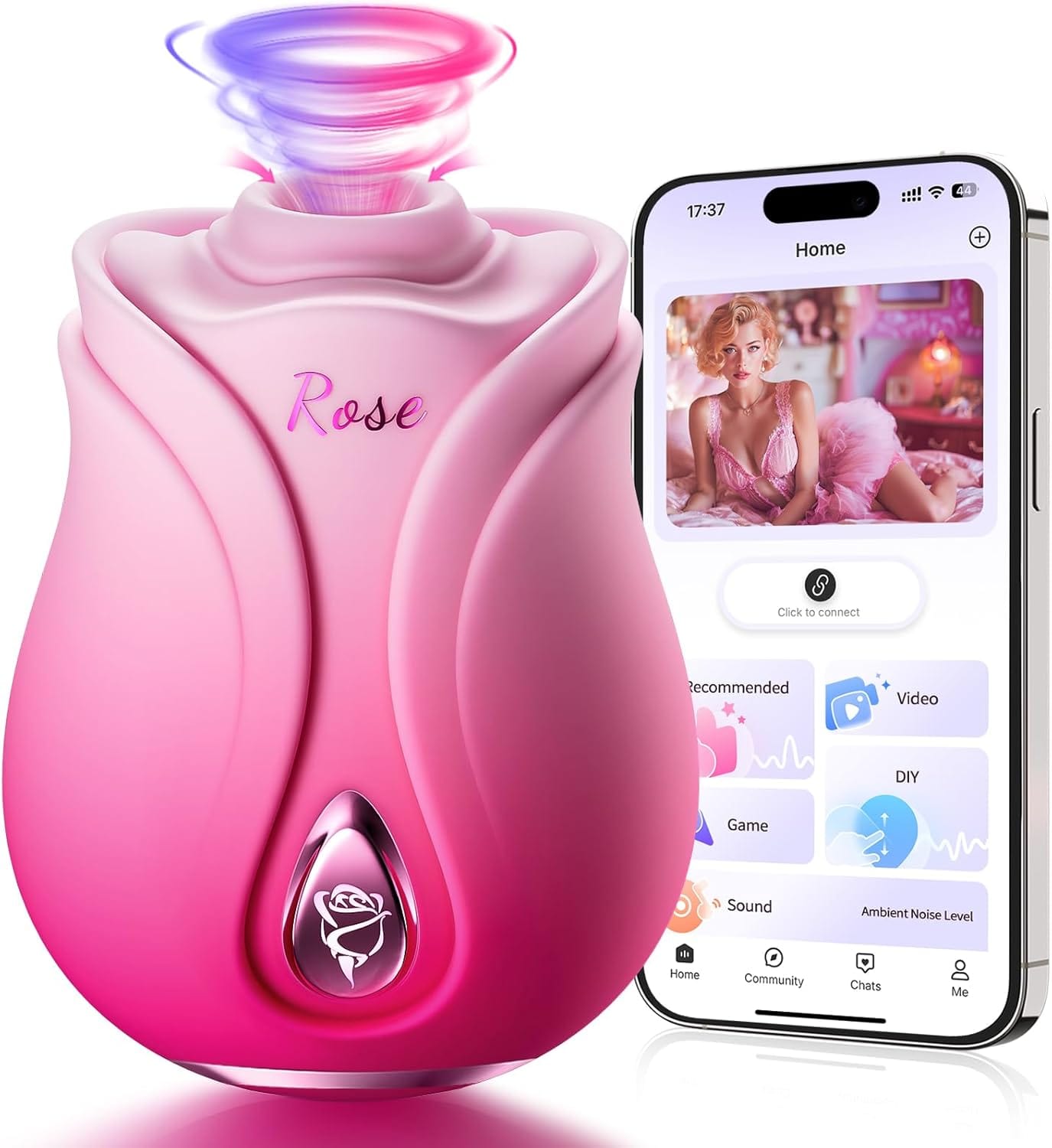 Rose Toy Nipple Clitoral Sucker Vibrators With APP Control