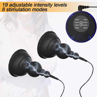 Electric Shock Silicone Nipple Stimulator with Remote Control