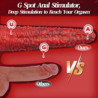 9.5‘’ Realistic Monster Tongue Thrusting Dildo Vibrator With Remote Control