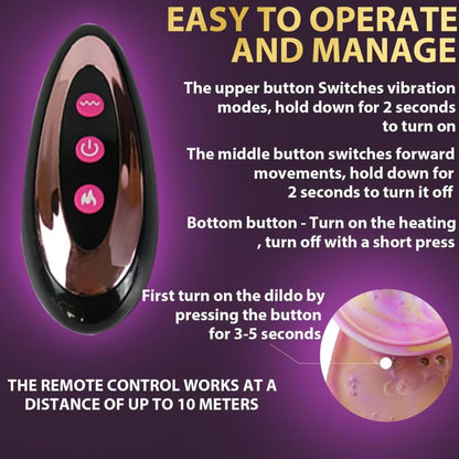 6.6‘’ Huge Monster Fantasy Dildo Thrusting Vibrator