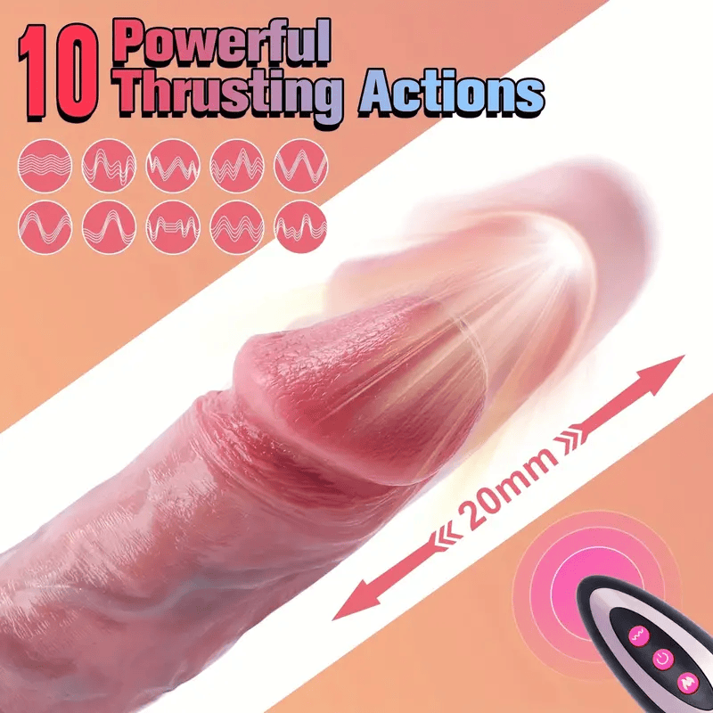 8.66‘’ Cobra 10 Vibrating Realistic Thrusting & Heating Dildo