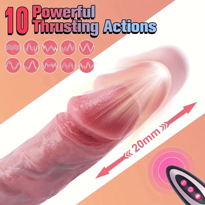 8.66‘’ Cobra 10 Vibrating Realistic Thrusting & Heating Dildo
