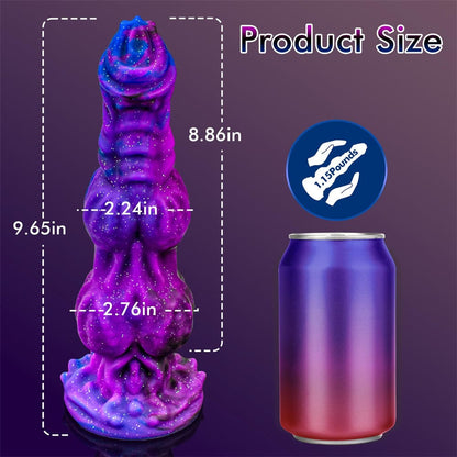 8.86‘’ Monster Dildo Fantasy Horse Dildo With 2 Big Knots And Strong Suction Cup