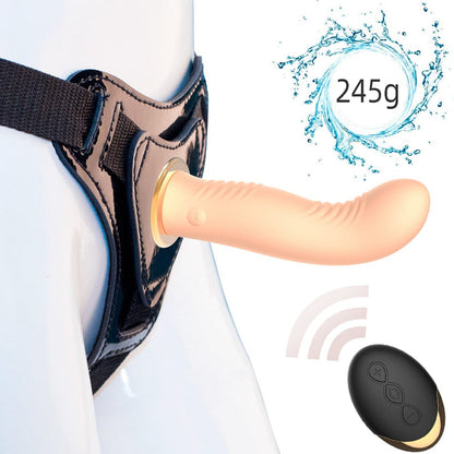 5.51‘’ Wireless Remote Control Strap On Dildo Vibrator for Couples