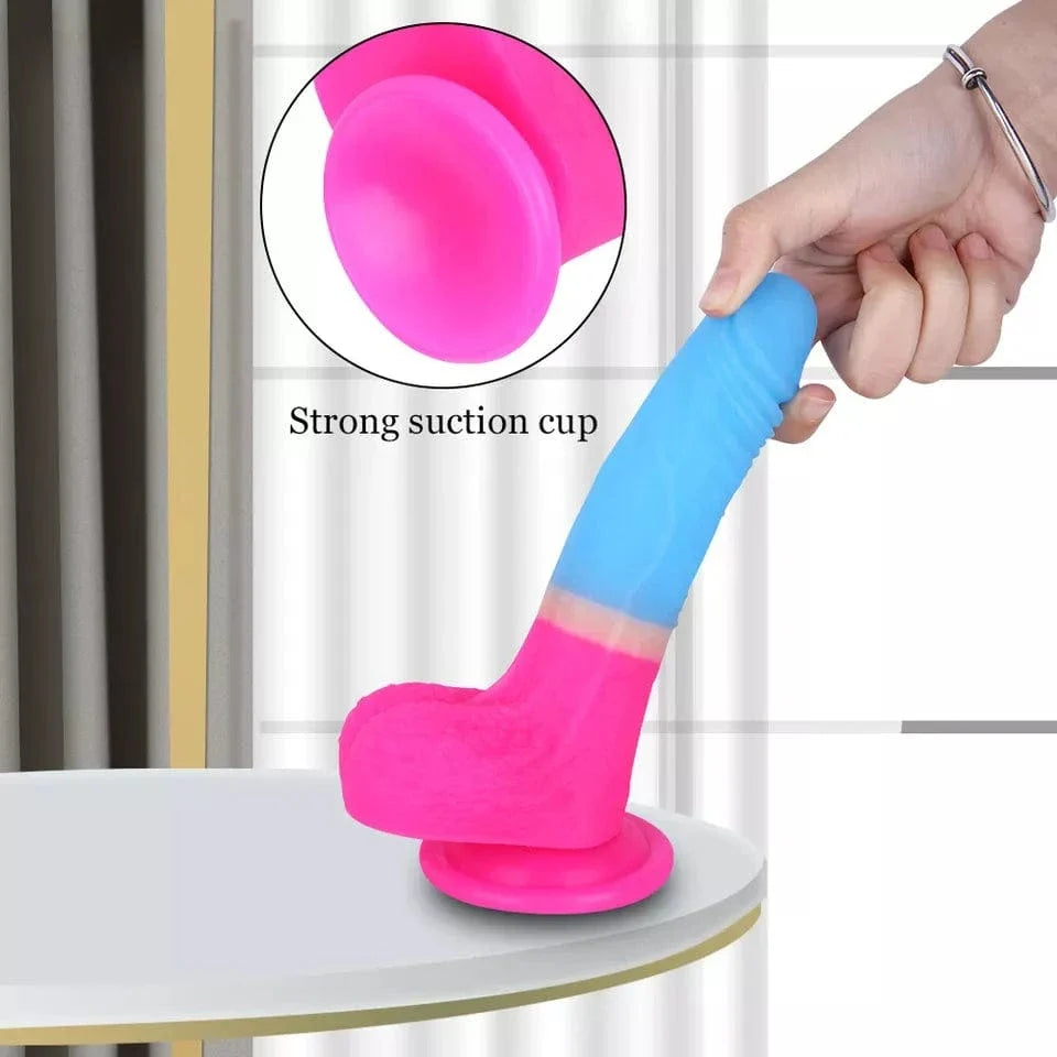7.09‘’ Strap-on Dildo Leopard Belt For Lesbian Couple
