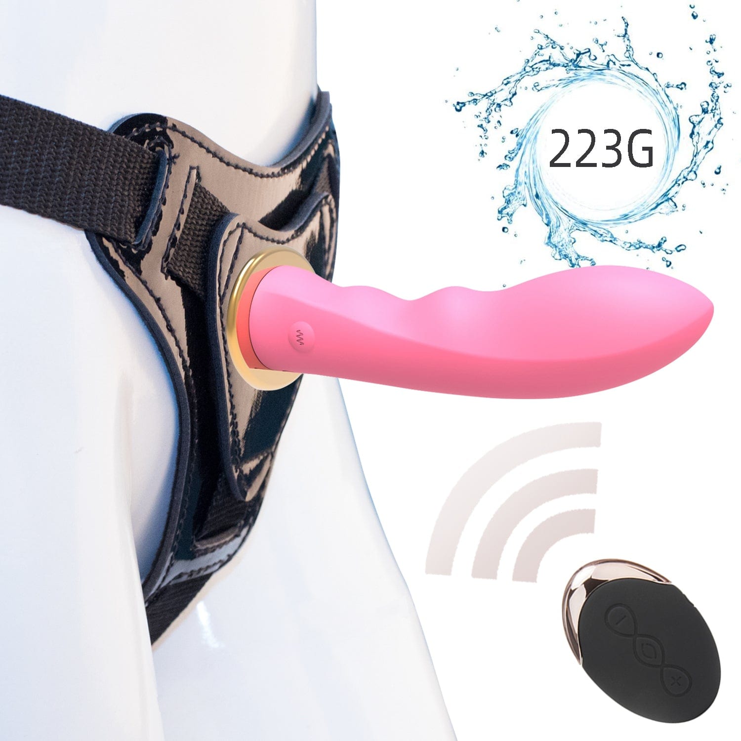 5.51‘’ Wireless Remote USB Rechargeable Strap On Dildo