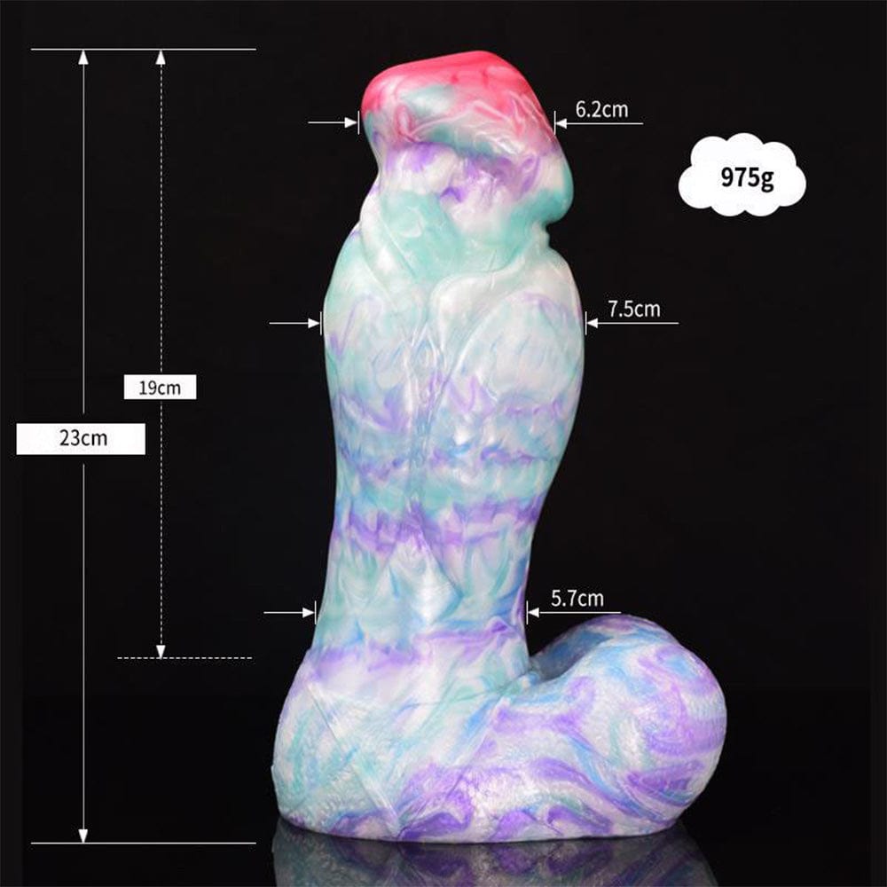 7.48‘’ Colorful Soft Mushroom Head Silicone Artificial Dildo