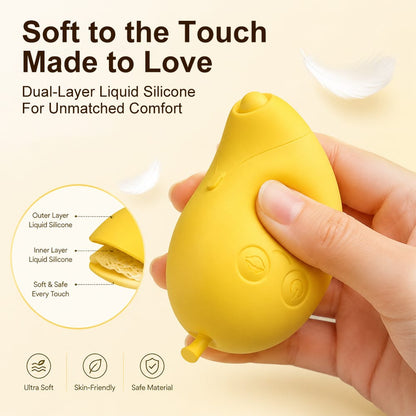 Cute Mango-Shaped Triple Function Sucking Vibrator