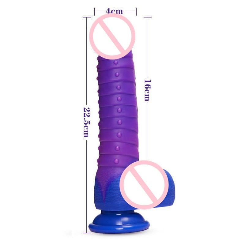 6.3‘’ Lurevibe - Telescopic Dildo Silicone Realistic Big Fake Penis Dildo Vibrator