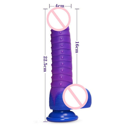 6.3‘’ Lurevibe - Telescopic Dildo Silicone Realistic Big Fake Penis Dildo Vibrator