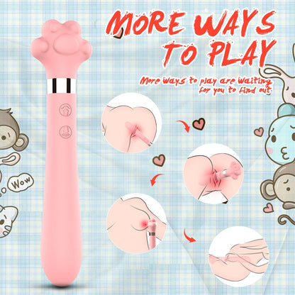 Cute Cat Paw 7 Flapping Clitoral G Spot Vibrator