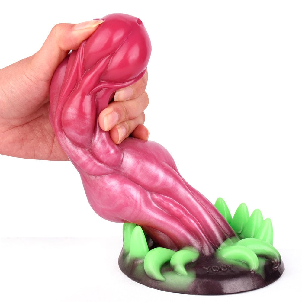 6.3‘’ Surreal Realistic Wolf Teeth Luminous Silicone Dildo With Suction Cup