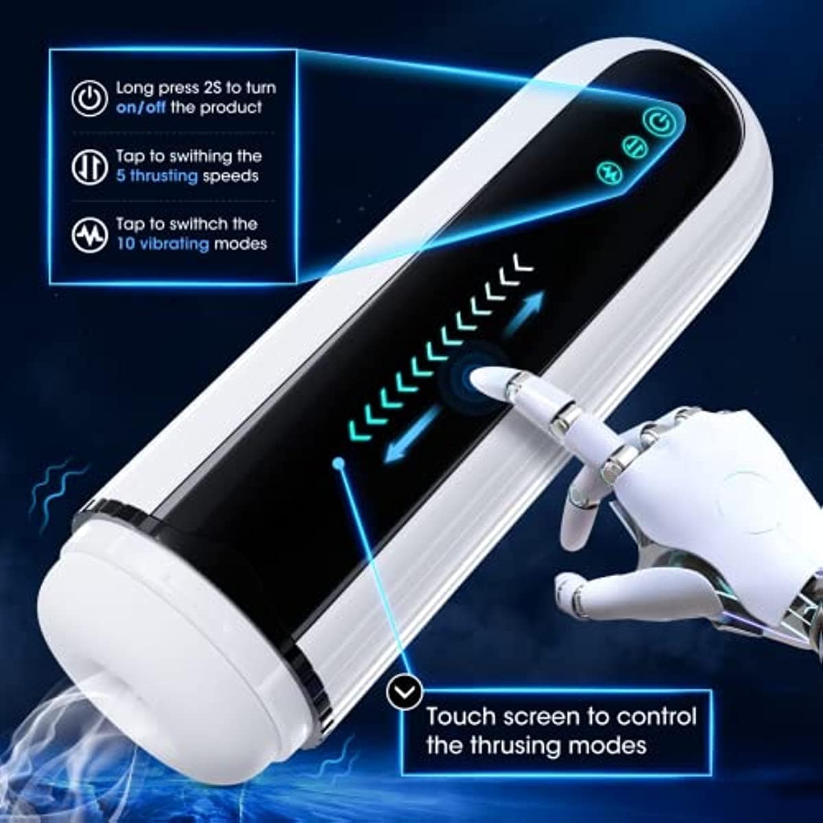 Lurevibe - Fantasy Aircraft Cup Men Fully Automatic Telescopic Electric Masturator