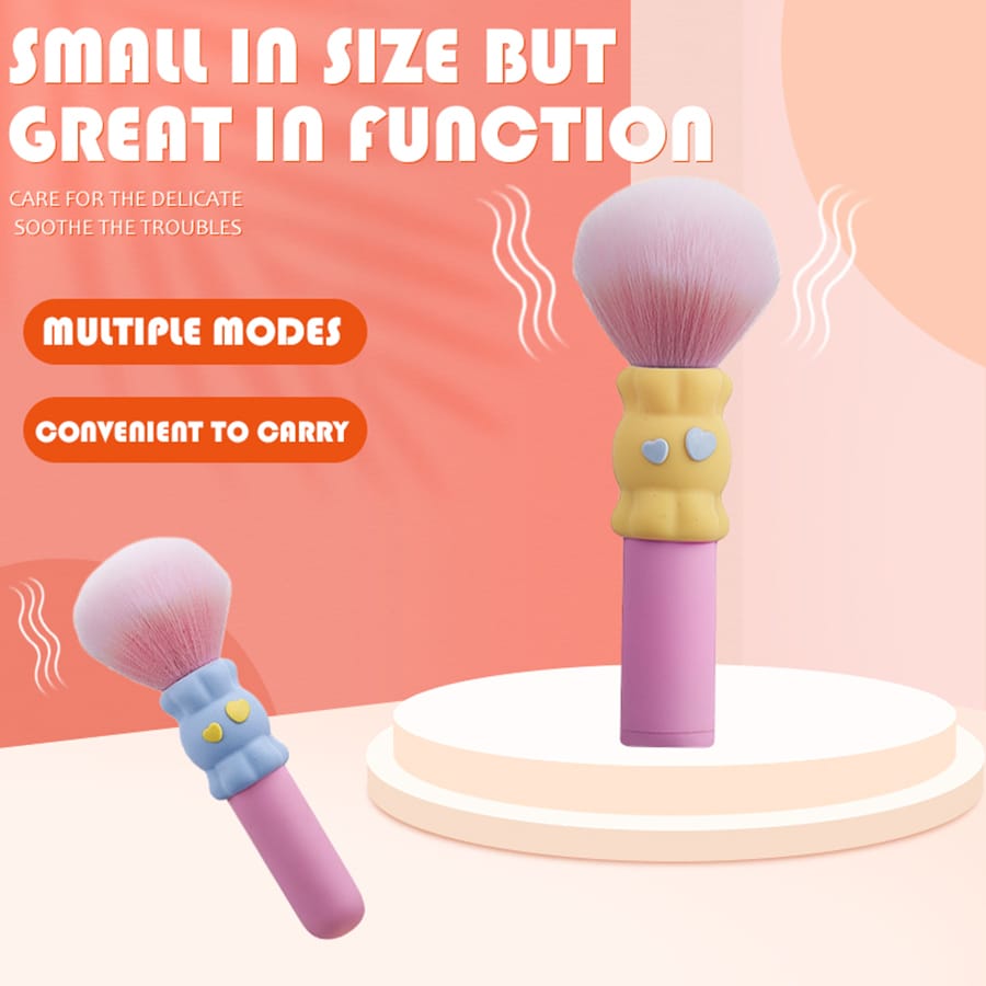 Mini Cute Emoji Makeup Brush 10-Frequency Vibrator