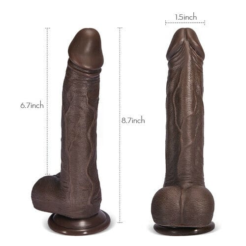 6.7‘’ Lurevibe - K05 Emulated Black Coffee Masculine Wireless Telescopic Rotating Vibrating Rod