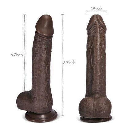 6.7‘’ Lurevibe - K05 Emulated Black Coffee Masculine Wireless Telescopic Rotating Vibrating Rod