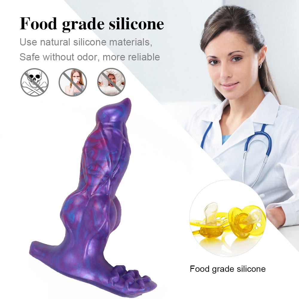 4.9‘’ Remote Control Vibrating Dildo Clit Stimulate Anal Plug