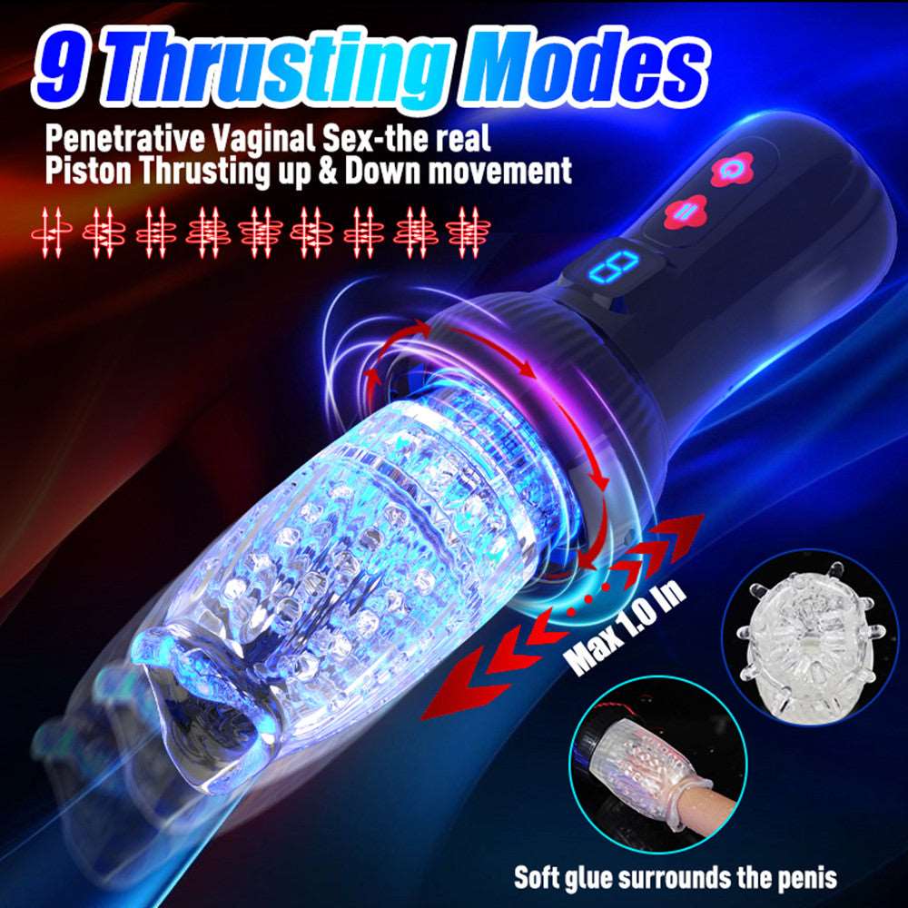 Lurevibe - Gawk Gawk 6000 4.0 Version Torch 9 *9 Thrusting Rotating Penis Stroker