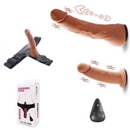 6.69‘’ Yeain Wearable Double-headed Thrusting Dildo Vibrator For LGBT