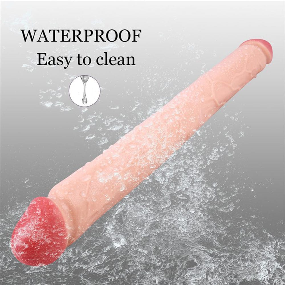 18.11‘’ Double-Ended Soft Silicone Simulated Anus Masturbation Dildo