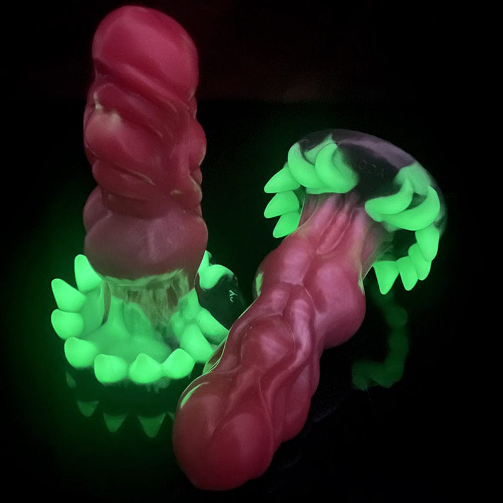 6.3‘’ Surreal Realistic Wolf Teeth Luminous Silicone Dildo With Suction Cup