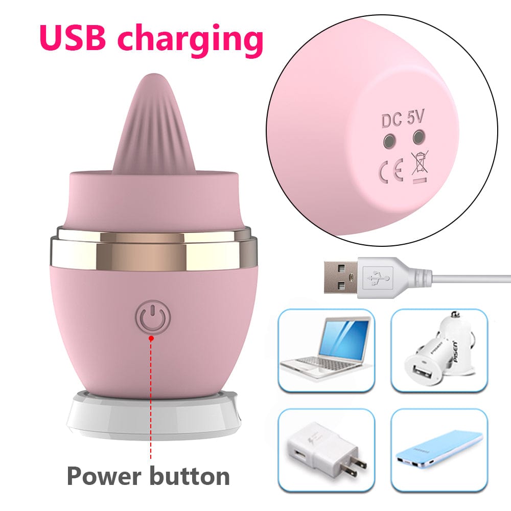 Lurevibe - Licking Tongue 10 Modes Egg Vibration Medical Silicone