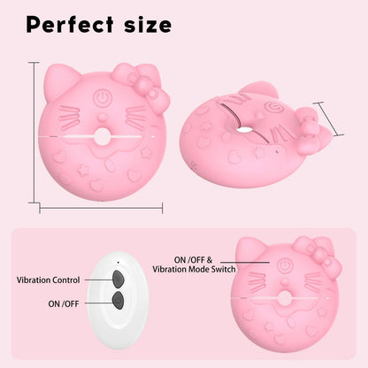 Kitty Cat Nipple Clamp Vibrators Breast Massager with Remote Control