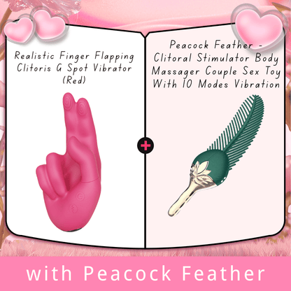 Realistic Finger Flapping Clitoris G Spot Vibrator