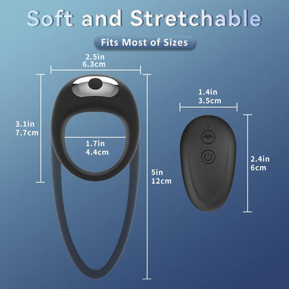 Lurevibe - Rabbit Vibrating Cock Ring Adult Sex Toys with Clitoral Vibrator