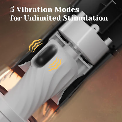 Lurevibe - Rocket 3d Realistic Textured Electric Stroker With 5 Thrusting Rotating Modes