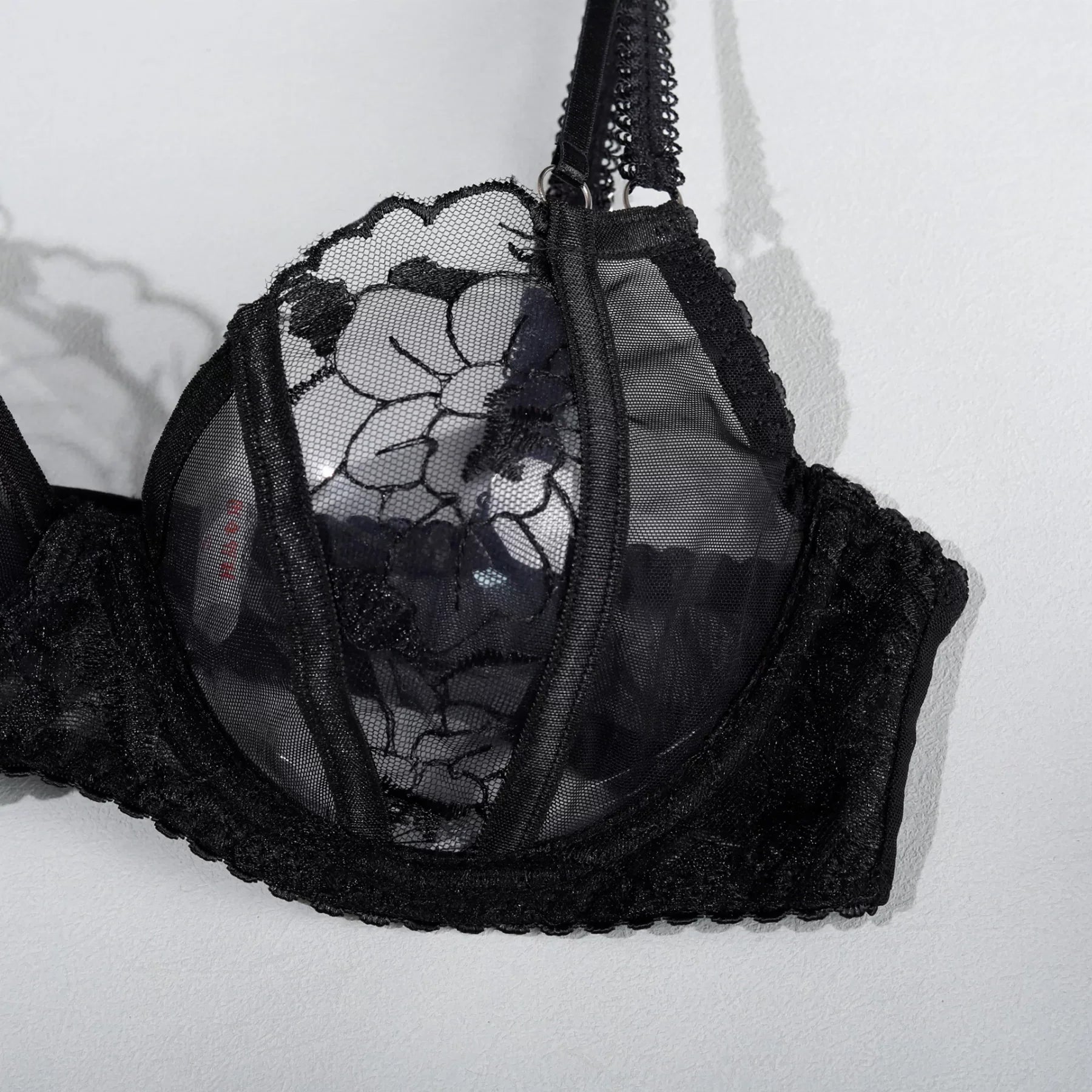 Midnight Mystic Embroidered Lace Lingerie Set (3-Piece)