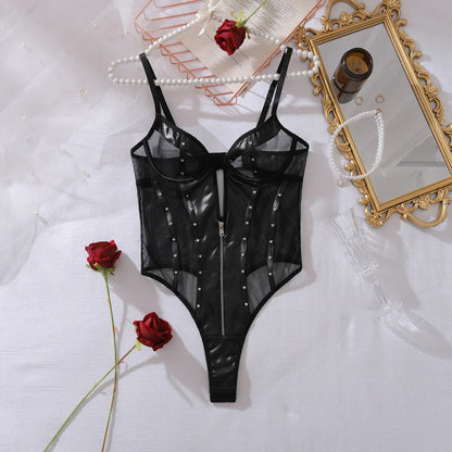 Midnight Siren PU Leather Bodysuit
