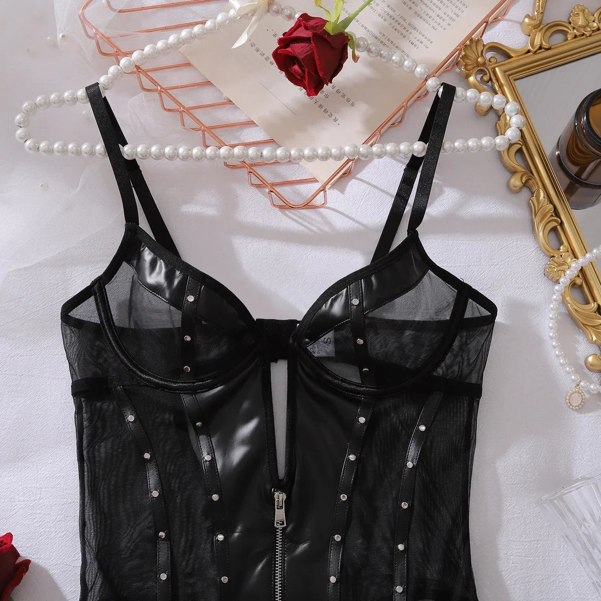Midnight Siren PU Leather Bodysuit