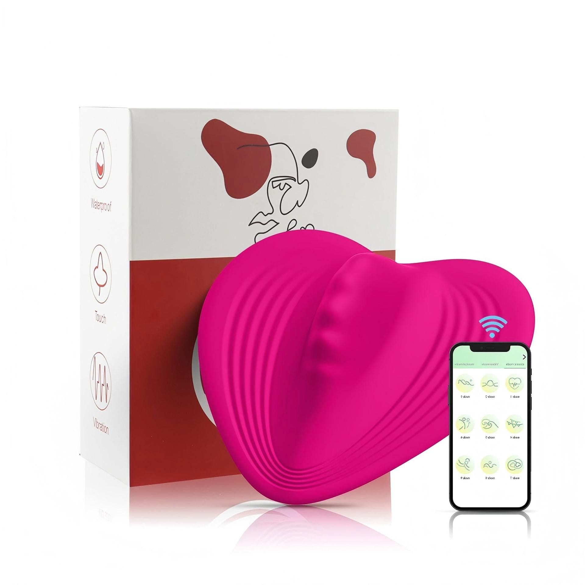 Heart-Shaped Invisible Wireless Control Wearable Vibrator